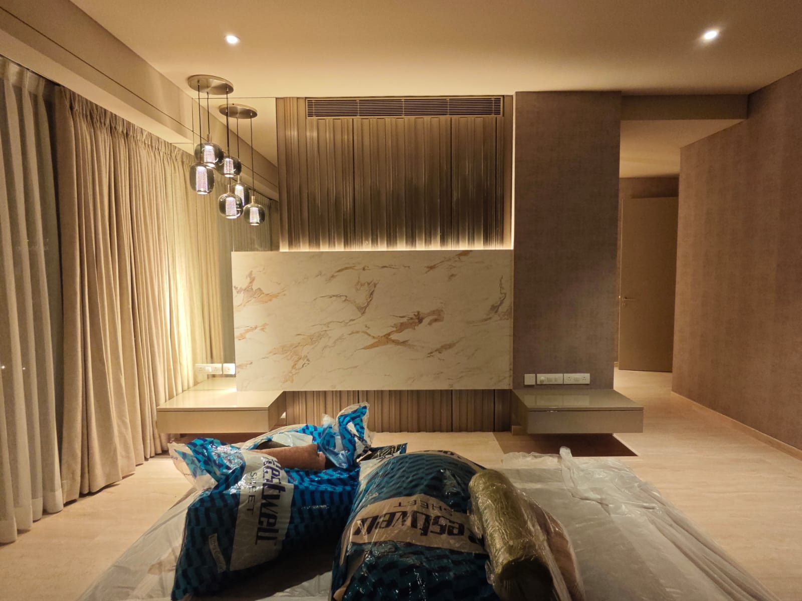 Marble Headboard Bedroom