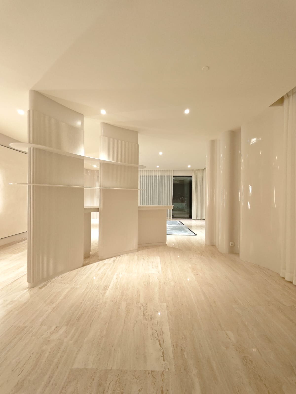 Curved Fluted Living Partition